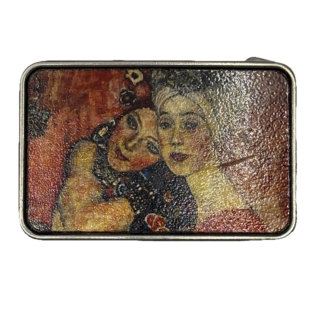 Gustav Klimt The Girlfriends Metal Rectangular Belt Buckle